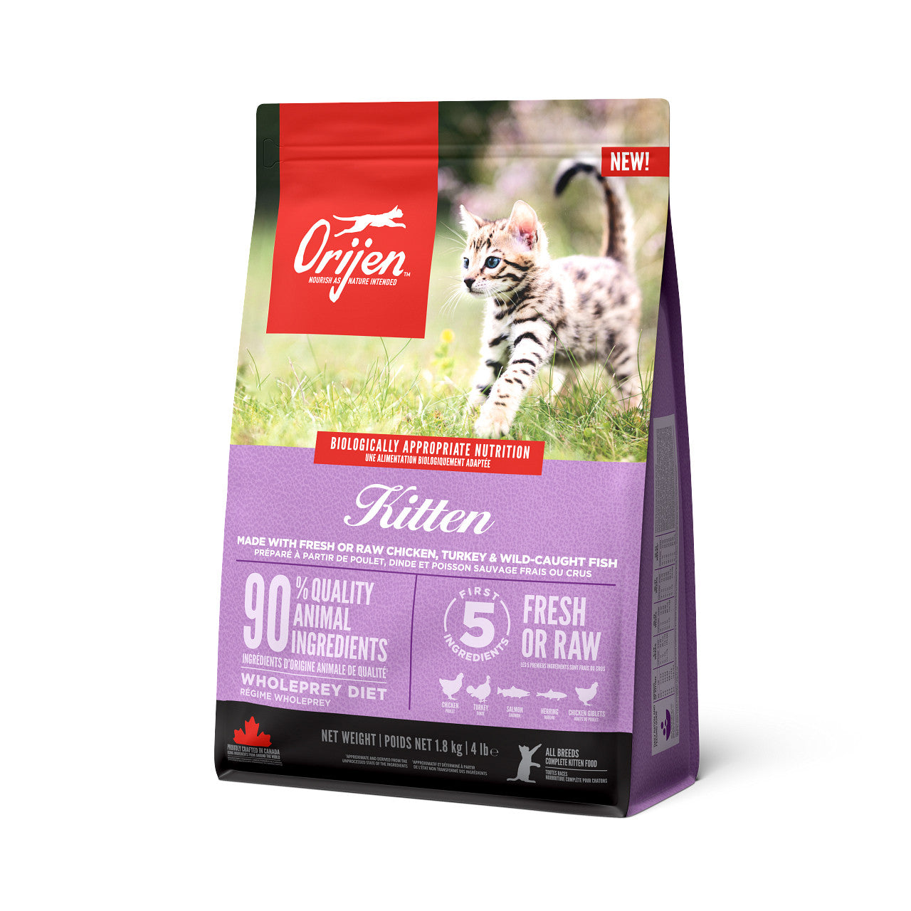 ORIJEN- KITTEN croquettes complètes pour chats 1.8kg