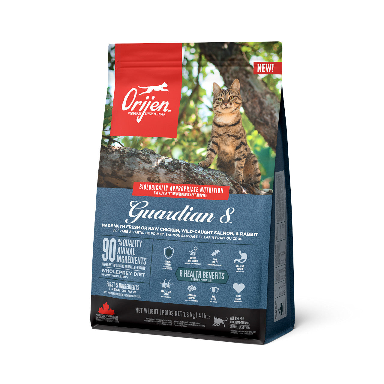 ORIJEN- GUARDIAN 8 croquettes complètes pour chats 1.8kg